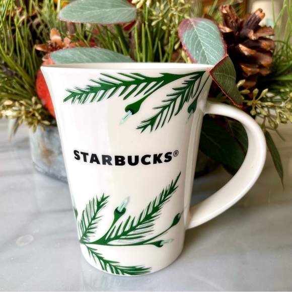 Starbucks•2020 Christmas/Holiday Collection•Logo Mug with Lit Evergreen Branches - Picture 8 of 12